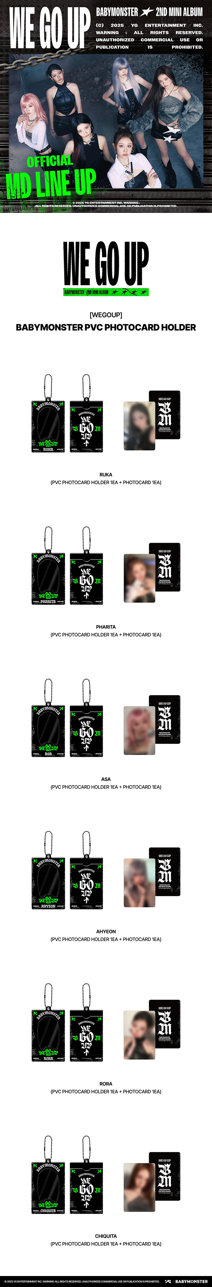 **BABYMONSTER [WEGOUP] - PVC Photocard Holder** — authentic K-POP merch sold by BYIT KPOP, fast worldwide shipping  - 100% authentic KPOP Goods by **BYIT KPOP** (Lightstick, Album, Keyring, Photo Card, MD, Figure etc KPOP Merch) - Worldwide shipping, Safe and Fast delivery guaranteed (официальный лайтстик, фанлайт, кей-поп мерч) — authentic K-POP goods (официальный мерч) sold by BYIT KPOP, worldwide shipping (доставка по всему миру)