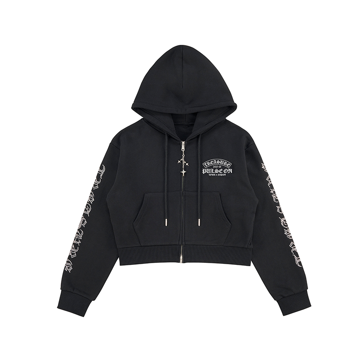 [PULSE ON SPECIAL]ジップアップフーディー/レディース（BLACK）