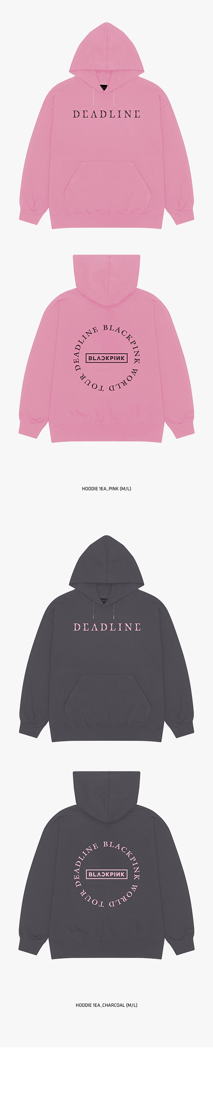 [DEADLINETOUR] BLACKPINK ROUND LOGO HOODIE 1 detail