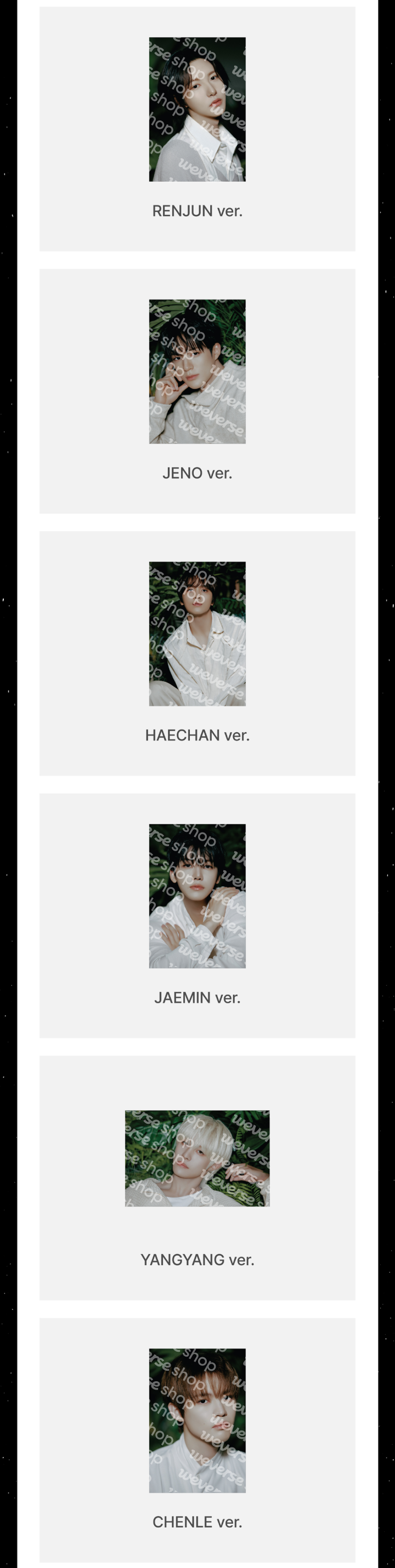 NCT 127 NEO DIMENSION Postcard (B Ver)