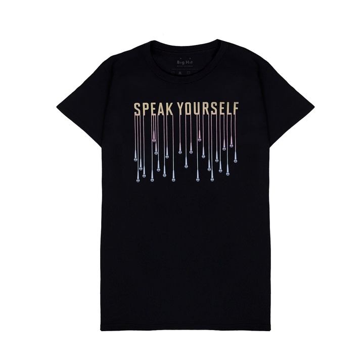 WOMEN'S T-SHIRT [MIC DROP : BLACK] 1 detail