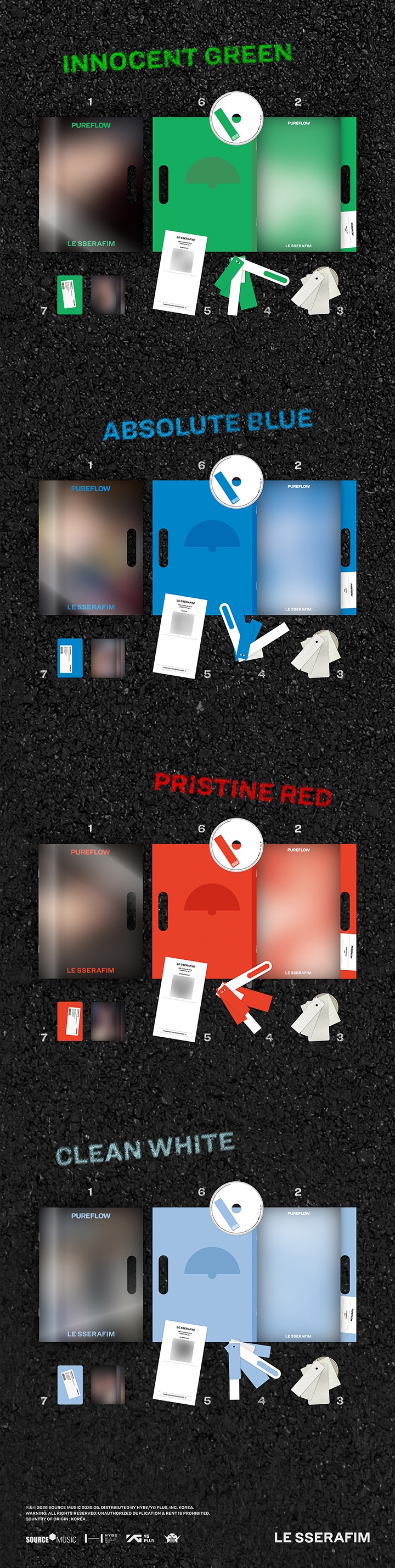 **LE SSERAFIM 2nd Studio Album ‘PUREFLOW’ pt.1 (COMPACT ver.) (Random)** — authentic K-POP merch sold by BYIT KPOP, fast worldwide shipping PHOTOCARD PHOHOCARD MARKET PHOCA  - 100% authentic KPOP Goods by **BYIT KPOP** (Lightstick, Album, Keyring, Photo Card, MD, Figure etc KPOP Merch) - Worldwide shipping, Safe and Fast delivery guaranteed (официальный лайтстик, фанлайт, кей-поп мерч) — authentic K-POP goods (официальный мерч) sold by BYIT KPOP, worldwide shipping (доставка по всему миру)