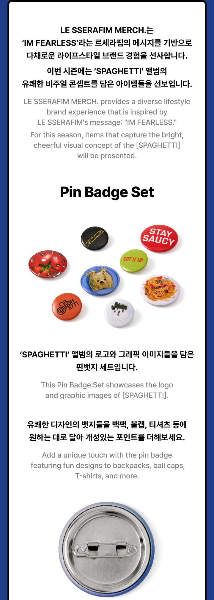 Pin Badge Set 1 detail