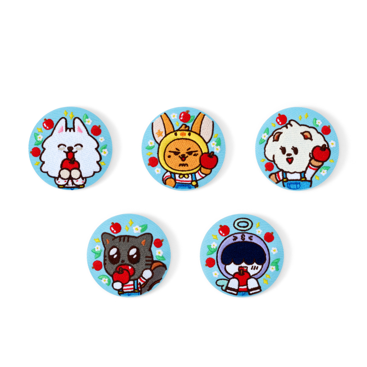 [Hey! APPUL]EMBROIDERY CAN BADGE