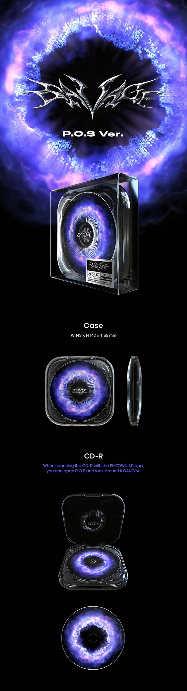 K-POP・アジア aespa 1st mini album SAVAGE (P.O.S ver.) AESPA 1ST MINI ALBUM - SAVAGE [ P.O.S Ver. ] Case + CD-R +