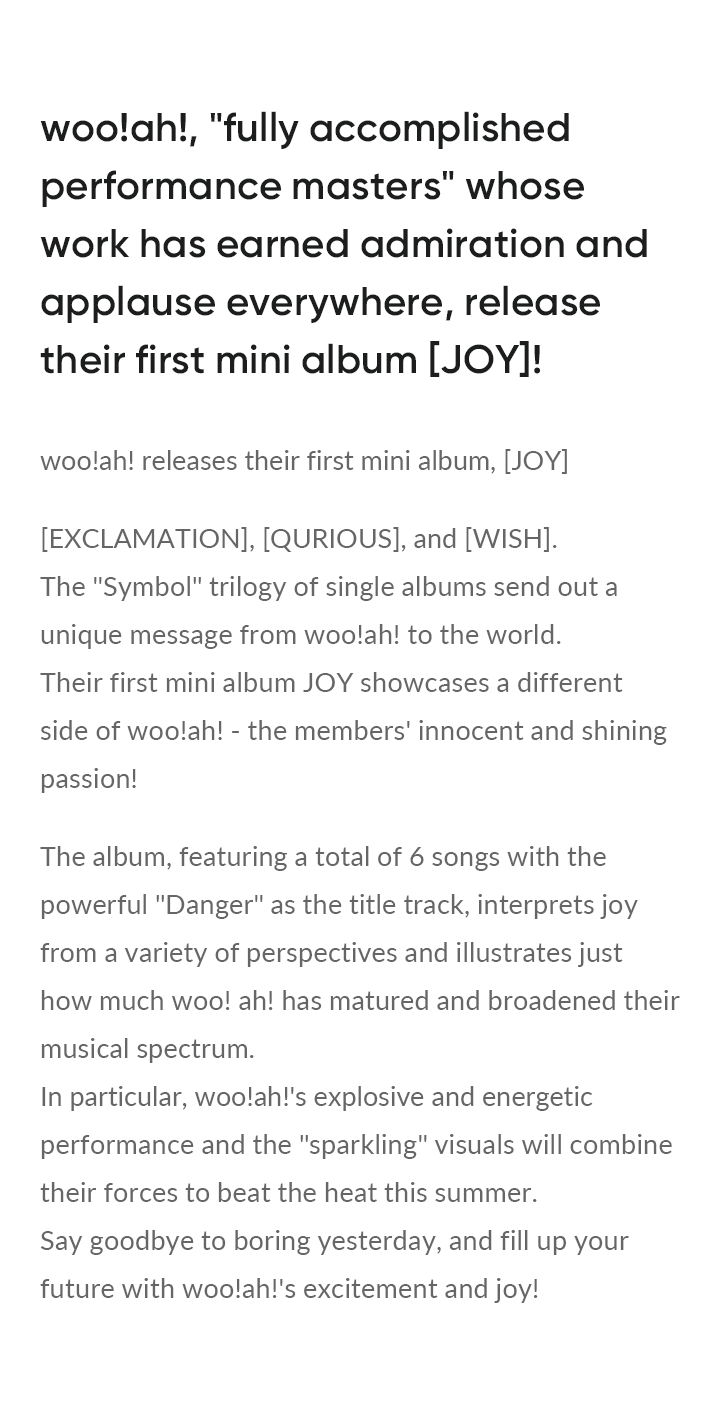 1st Mini Album 'JOY' (Set) 3 detail