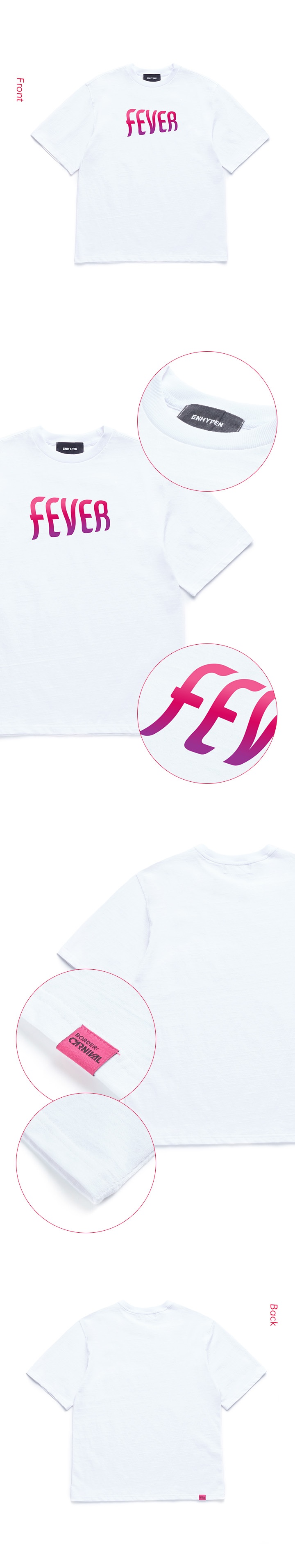 [BORDER : CARNIVAL] T-SHIRT FEVER (white) 1 detail