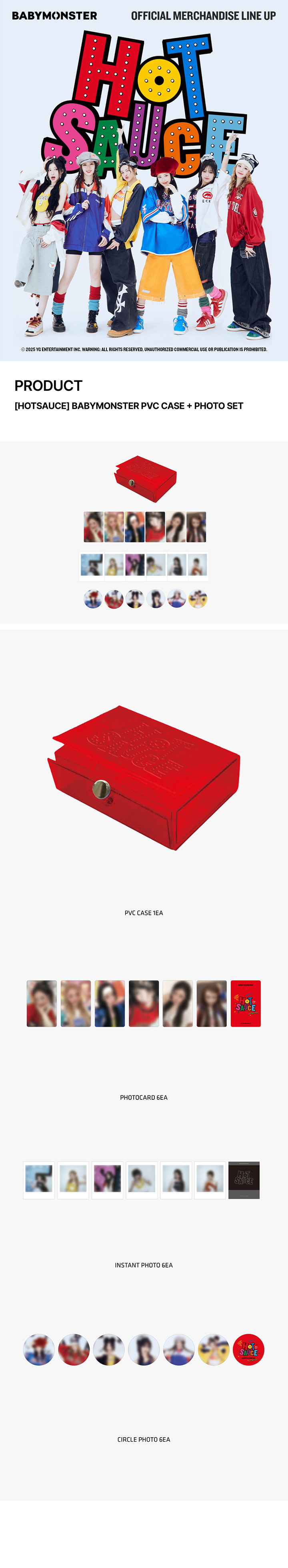 BABYMONSTER | [HOTSAUCE] BABYMONSTER PVC CASE + PHOTO SET