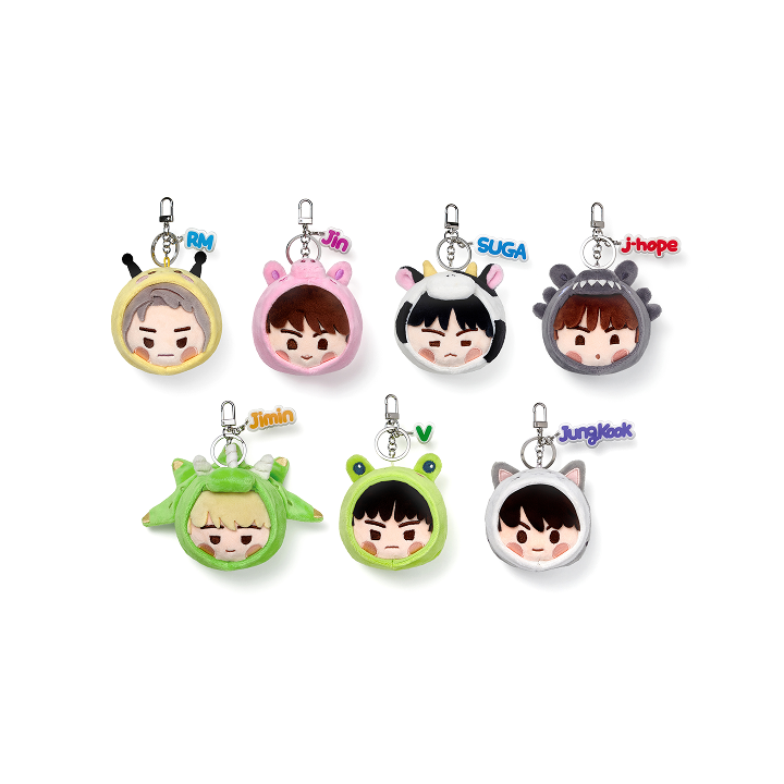 JIN 【Worldwide HandSEOM】PLUSH FACE キーリング SEVENTEEN MINITEEN 2ND OFFICIAL MD [FACE PLUSH KEYRING] [PRE