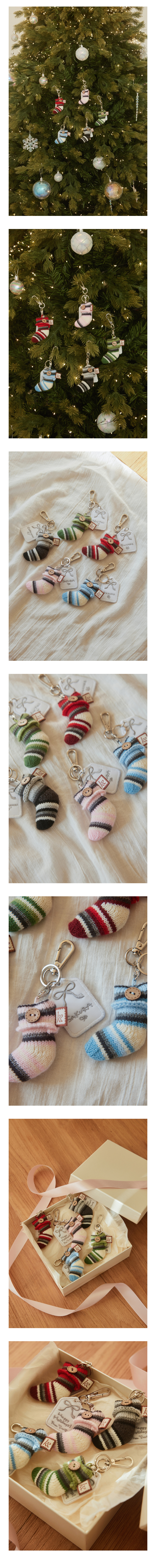 Sock Ornament Keyring 4 detail