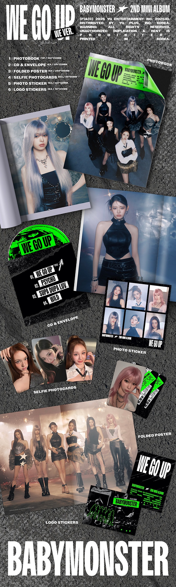 BABYMONSTER 2nd MINI ALBUM [WE GO UP] WE Ver. 1 detail
