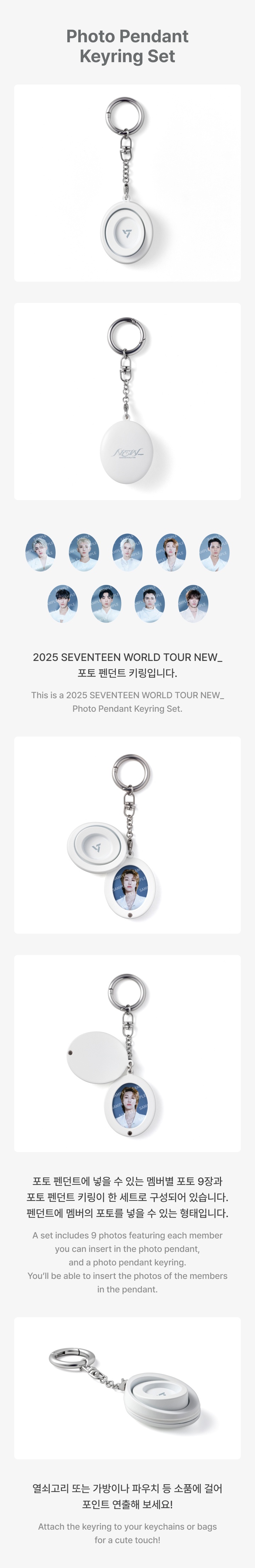 Photo pendant Keyring Set 1 detail