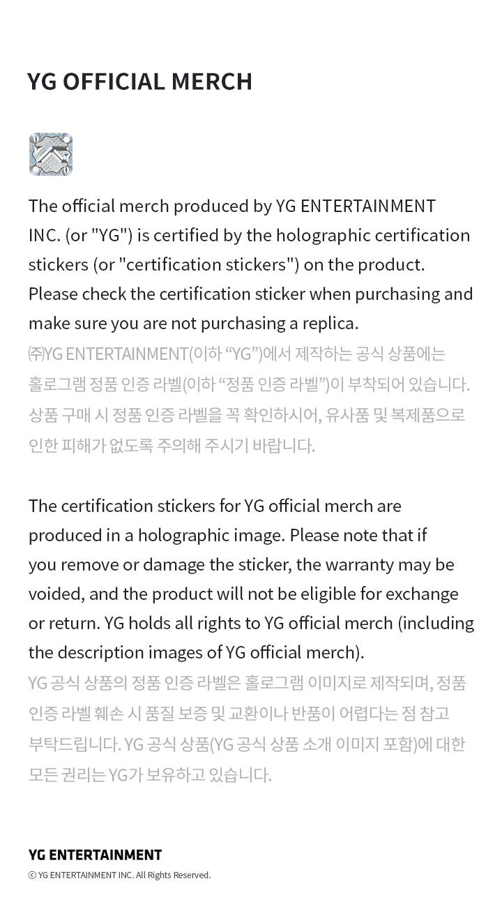 [FUNNYTREASURE] TREASURE CLEAR STICKER SET 1 detail