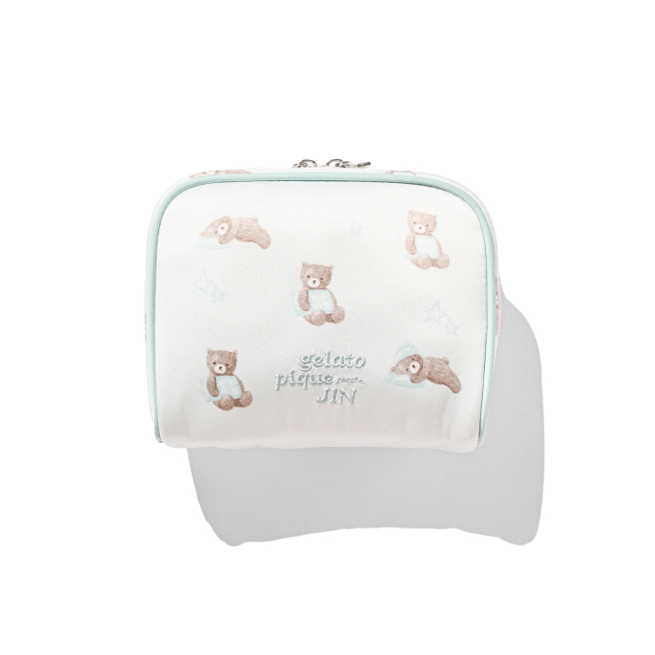 [gelato pique meets JIN] BEAR PATTERN POUCH (MINT)
