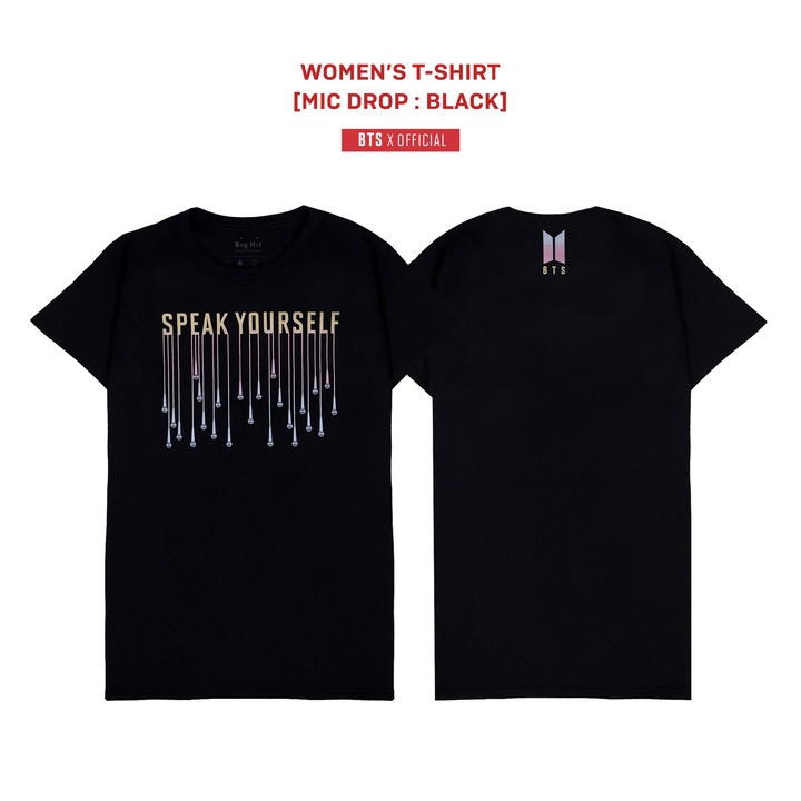 WOMEN'S T-SHIRT [MIC DROP : BLACK] 0 detail