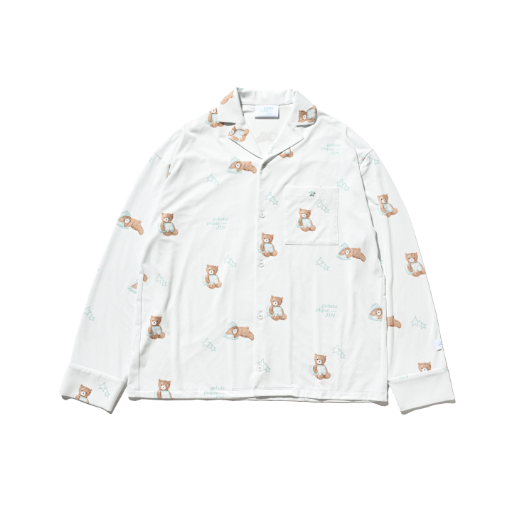[gelato pique meets JIN] BEAR PATTERN SHIRT (MINT)