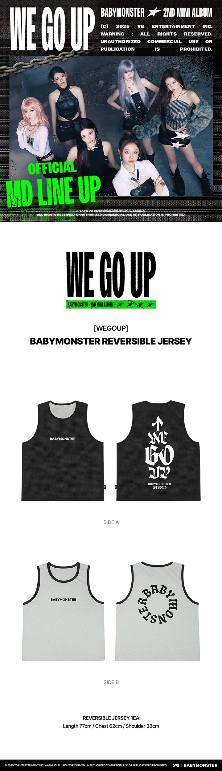 [WEGOUP] BABYMONSTER REVERSIBLE JERSEY 0 detail