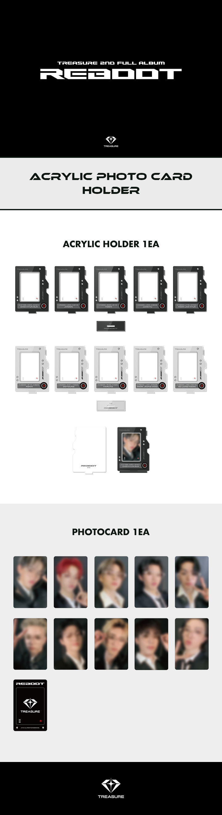 [REBOOT] TREASURE ACRYLIC PHOTO CARD HOLDER 0 detail