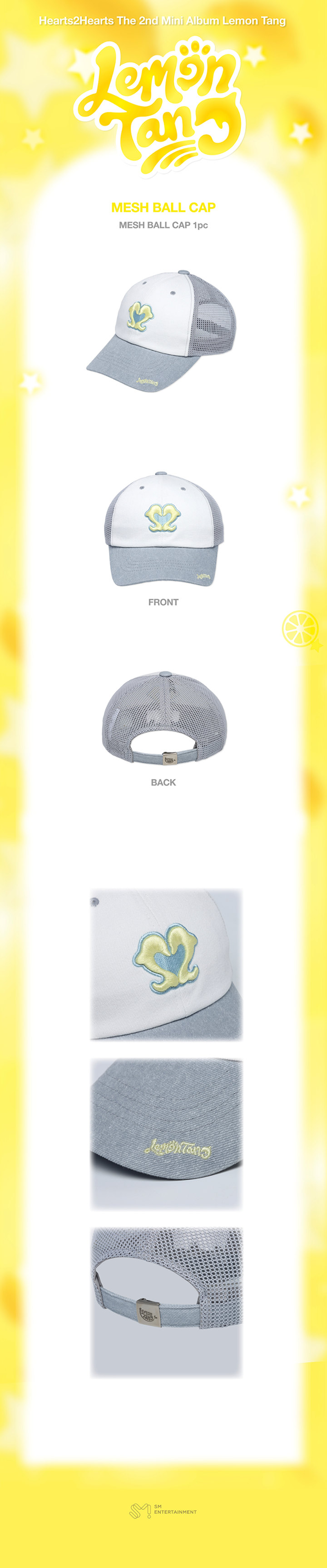 Hearts2Hearts Lemon Tang Mesh Ball Cap