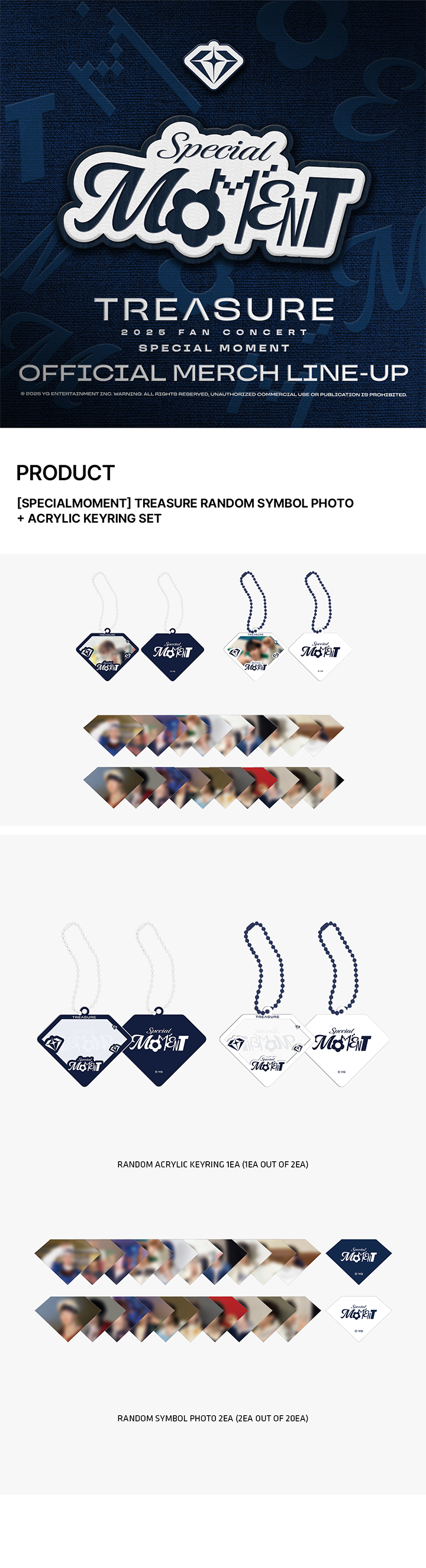 [SPECIALMOMENT] TREASURE RANDOM SYMBOL PHOTO + ACRYLIC KEYRING SET 0 detail