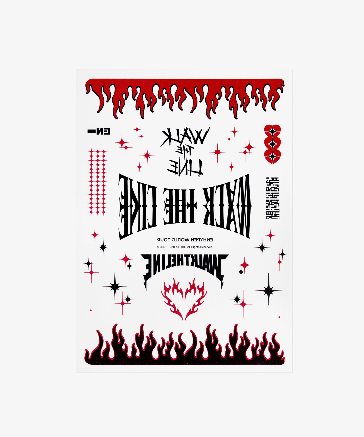 [WALK THE LINE] Tattoo Sticker