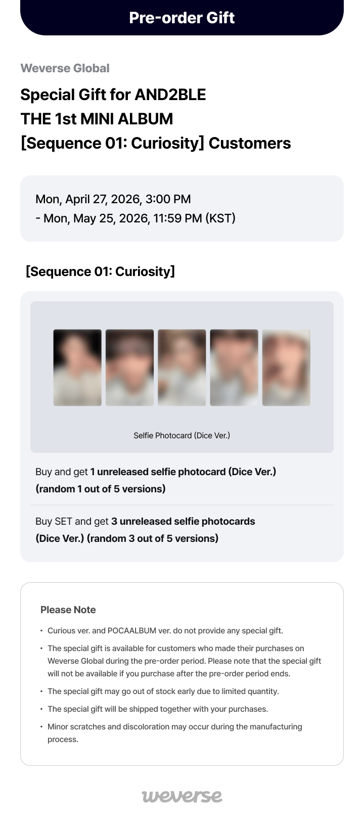 THE 1st MINI ALBUM [Sequence 01: Curiosity] (Set) 0 detail