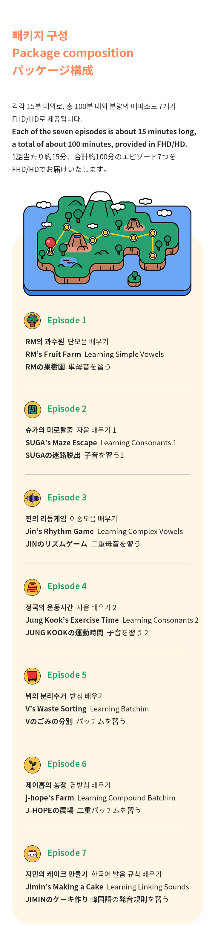 Learn! KOREAN with TinyTAN VOD 2 detail