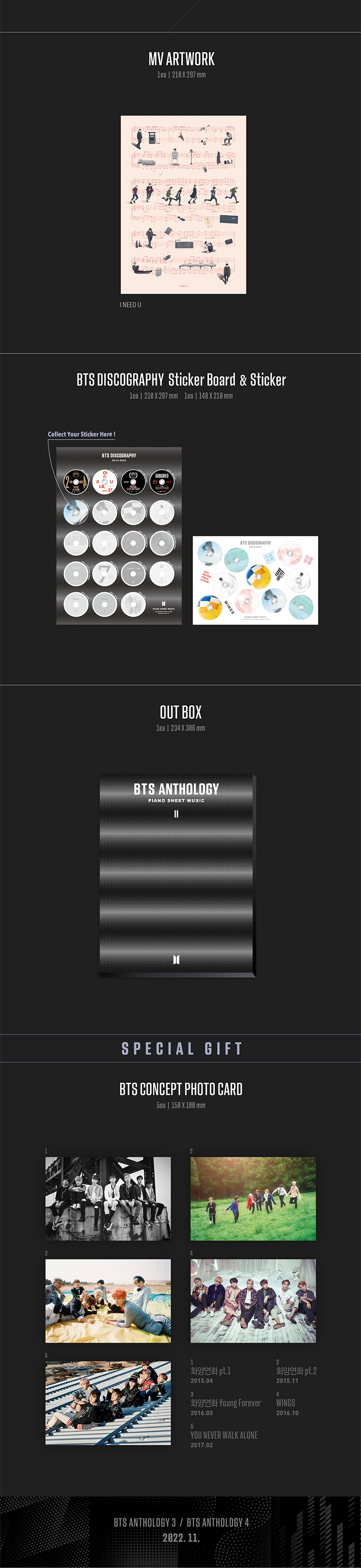 BTS Piano Sheet Music <BTS Anthology 2> 1 detail