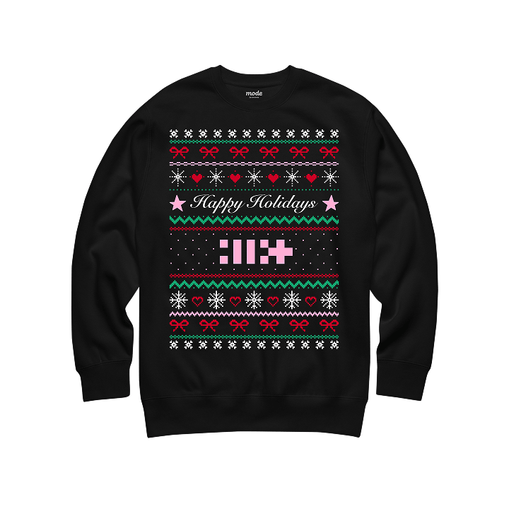 ILLIT Ugly Holiday Sweater (Black)