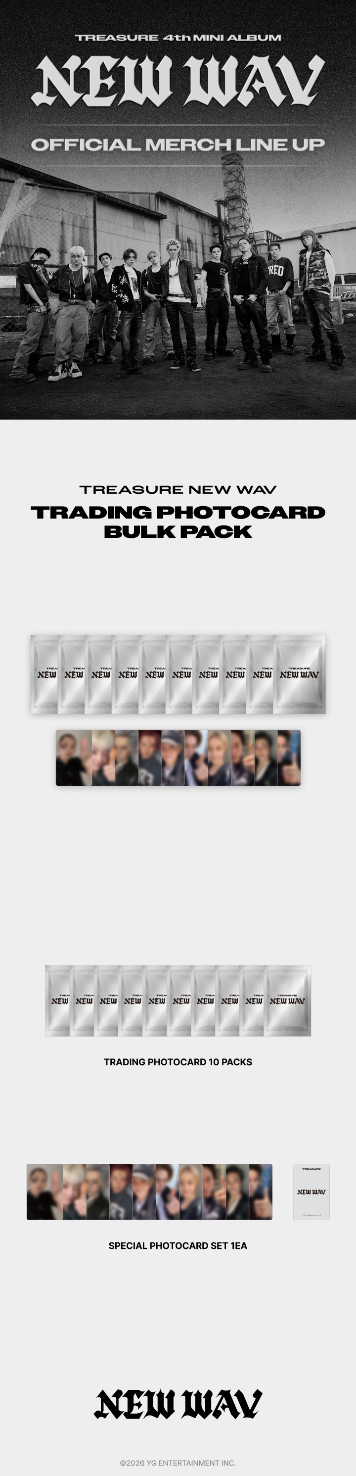 [NEWWAV] TREASURE TRADING PHOTOCARD BULK PACK 1 detail