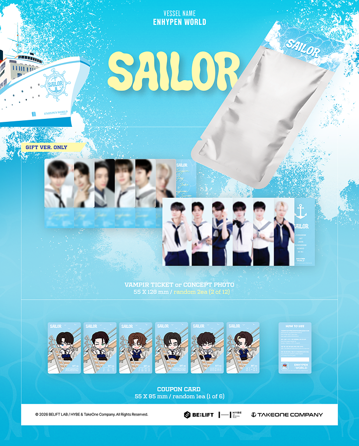 ENHYPEN WORLD [ENHYPEN World Coupon Card Collection] Sailor Gift Ver