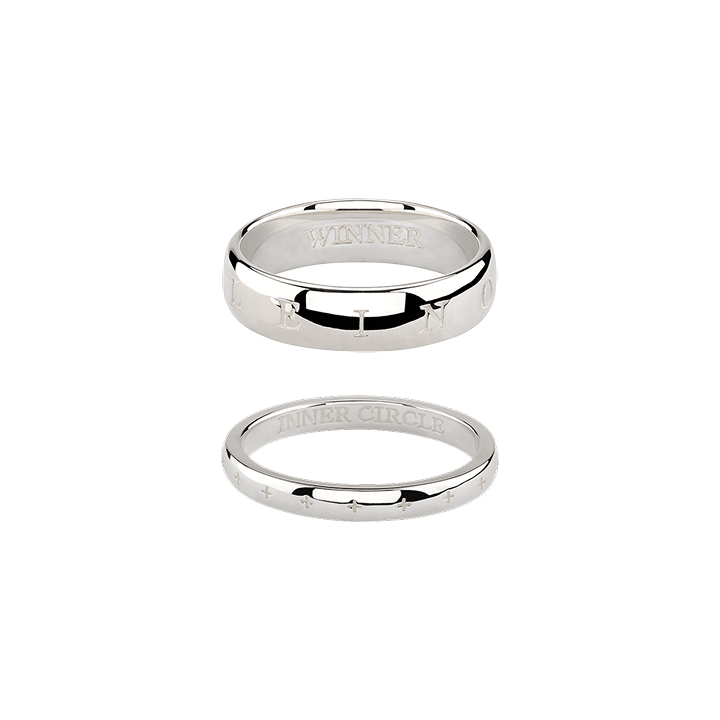 [INOURCIRCLE] WINNER LAYERED SILVER RING SET