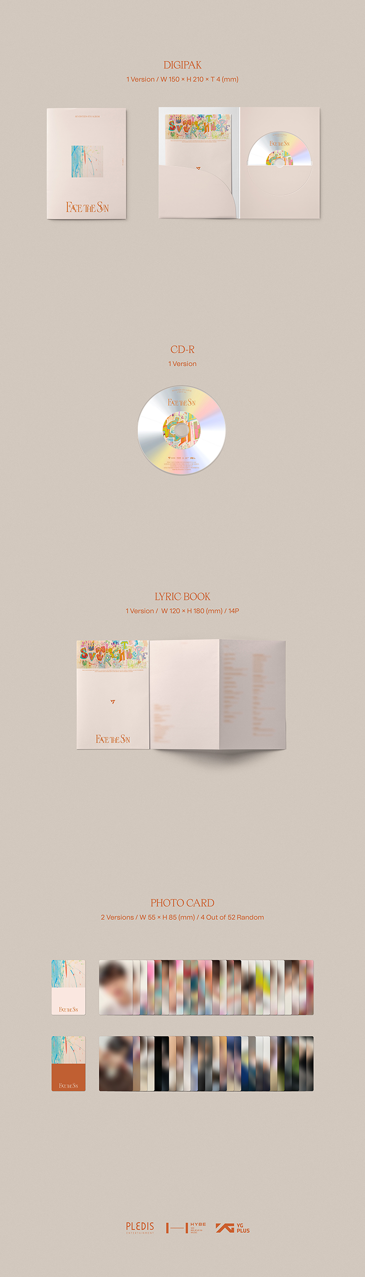SEVENTEEN 4th Album 'Face the Sun' (CARAT Version) 1 detail