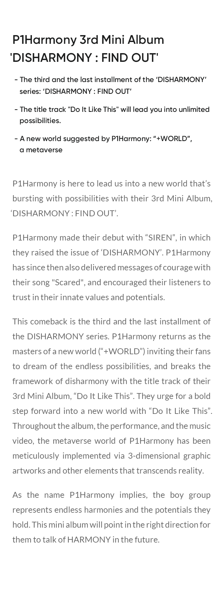 3rd Mini Album ‘DISHARMONY : FIND OUT’ (Random) 7 detail