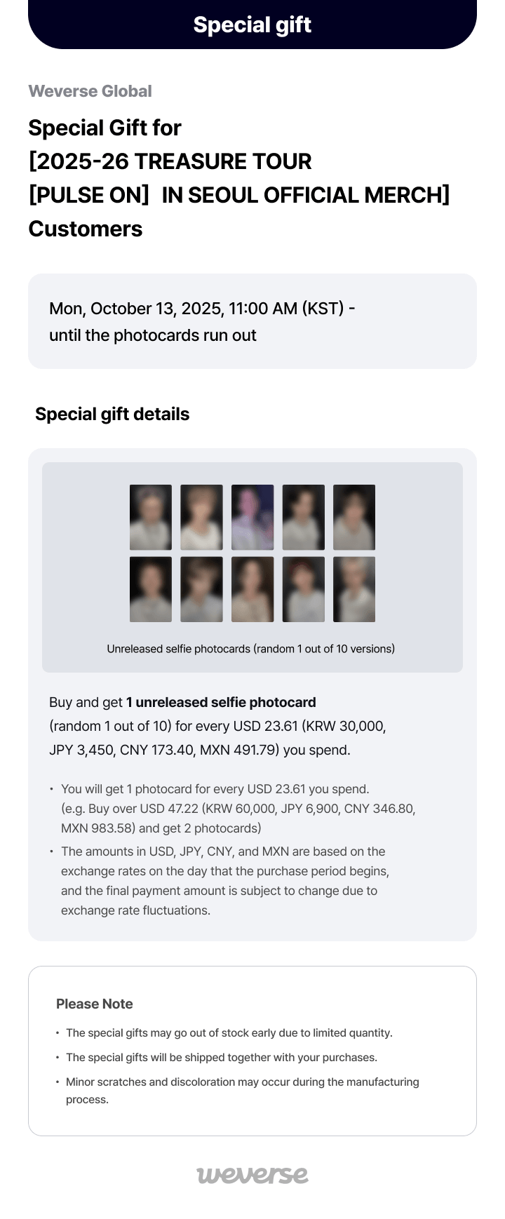 [PULSEONSEOUL] TREASURE PVC CASE + PHOTOCARD SET 1 detail