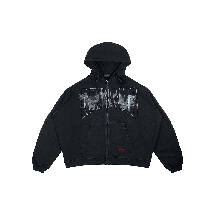 [US Ver.] BTS ジップアップパーカー チャコール フーディー　M BTS | Zip-up Hoodie (Black)