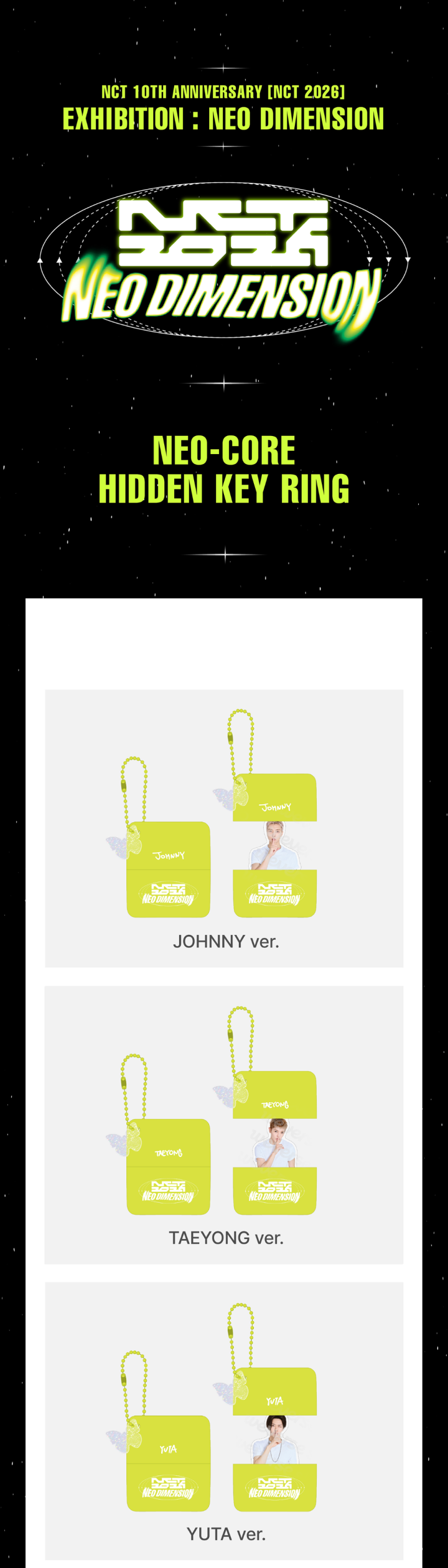 NCT 127 NEO DIMENSION Neo-core Hidden Key Ring