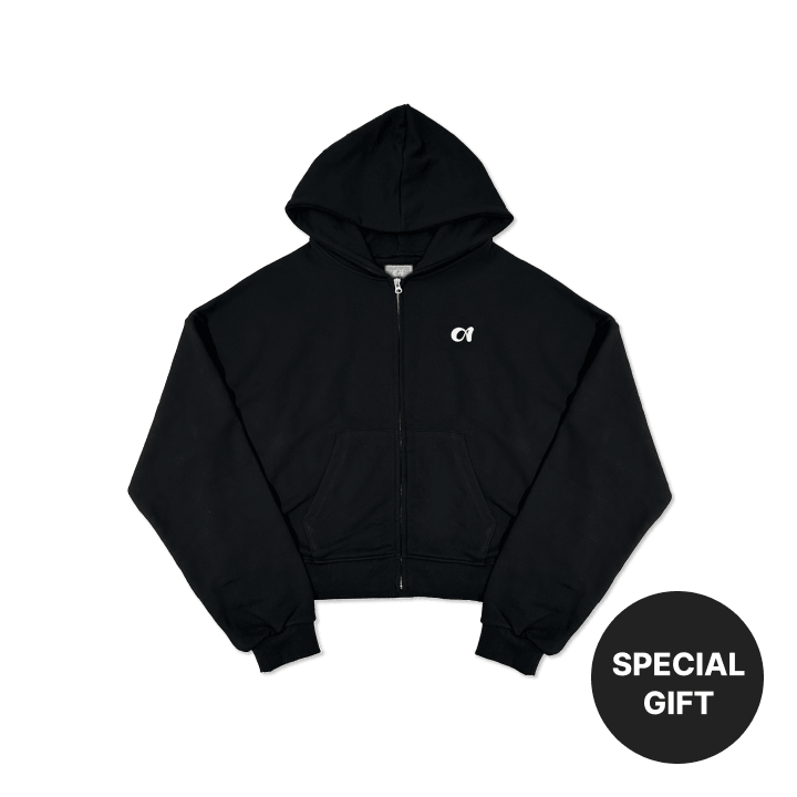 Cropped Zip-up Hoodie 