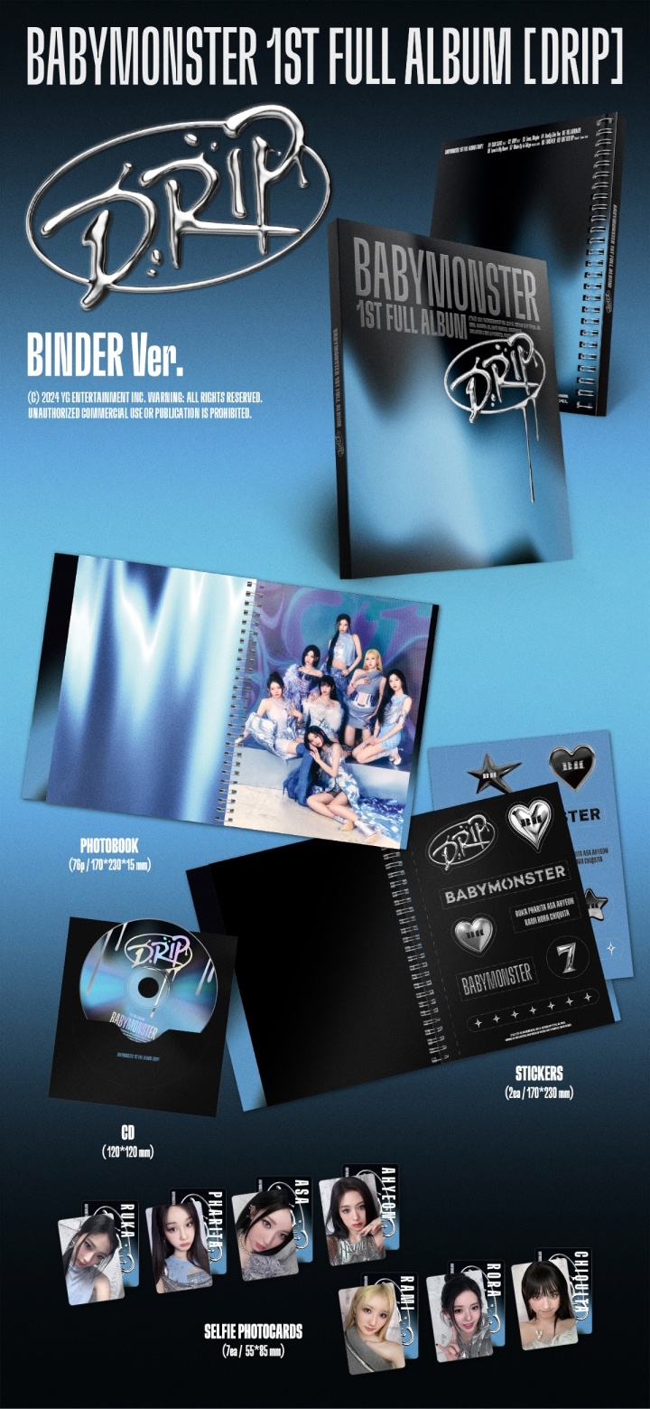 [LUCKY DRAW] 1st FULL ALBUM [DRIP] ZIP LOCK + BINDER + YG TAG ALBUM Set 1 detail
