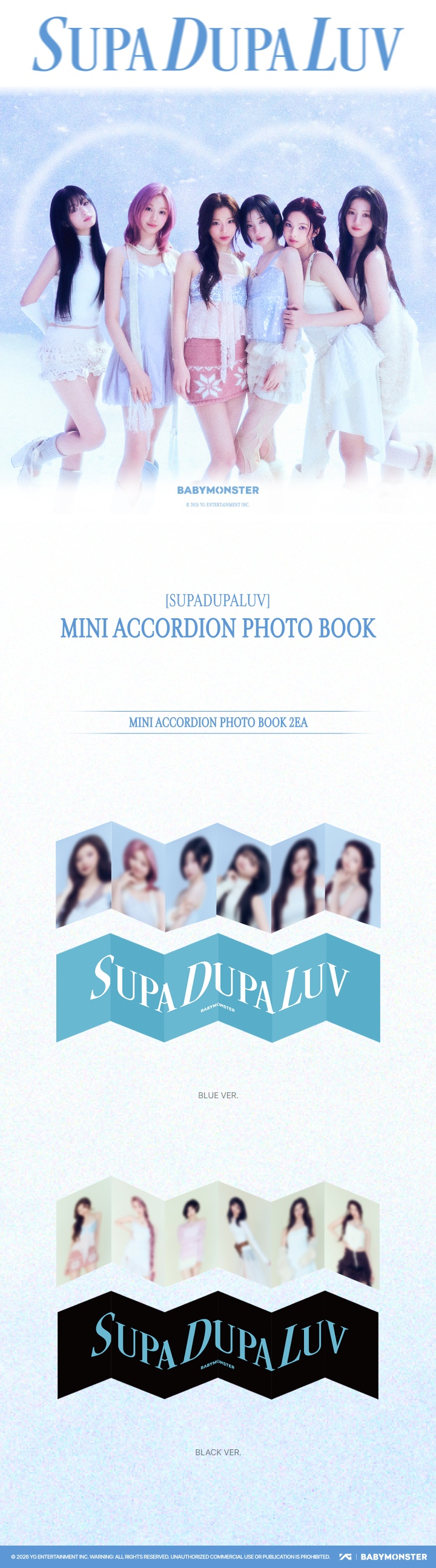 [SUPADUPALUV] BABYMONSTER MINI ACCORDION PHOTO BOOK 1 detail