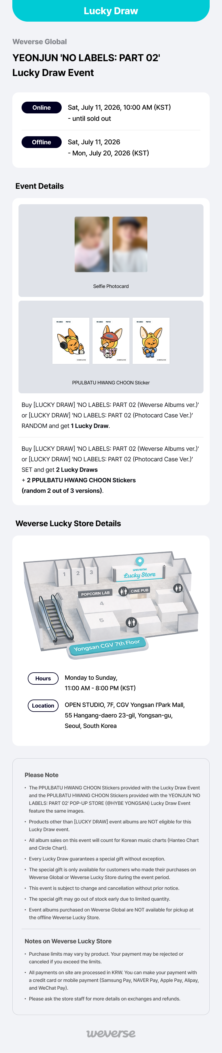 Weverse Global] YEONJUN 'NO LABELS: PART 02' Lucky Draw Event