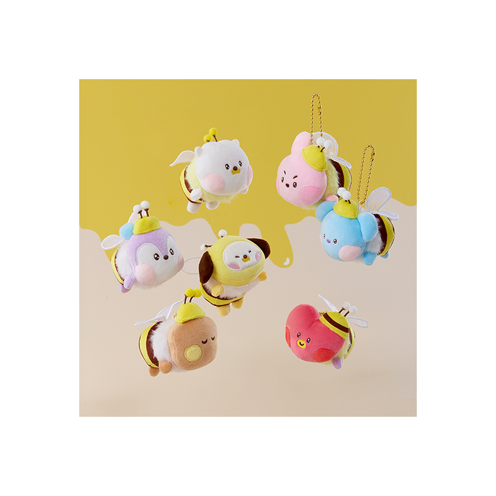 mini minini Plush Keyring Honey Bee