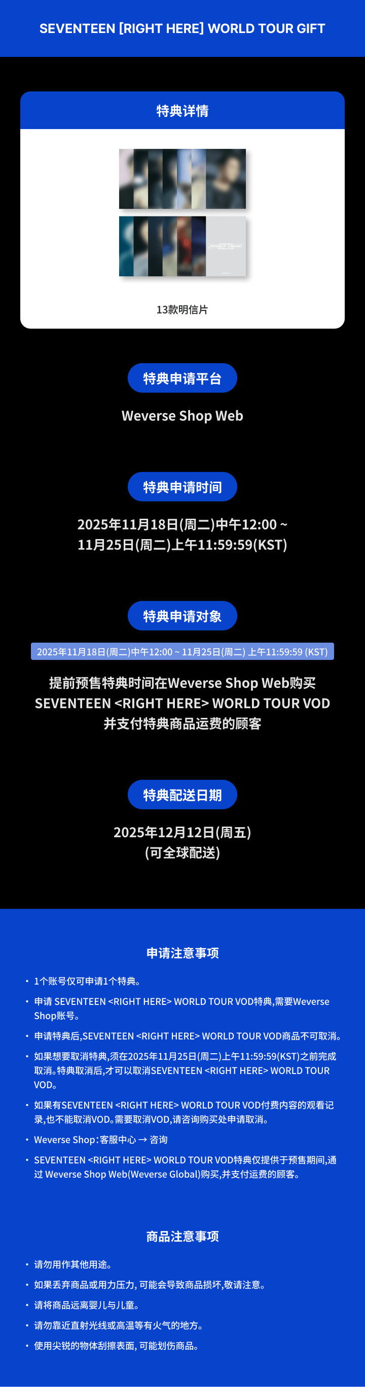 SEVENTEEN [RIGHT HERE] WORLD TOUR GIFT 1 detail