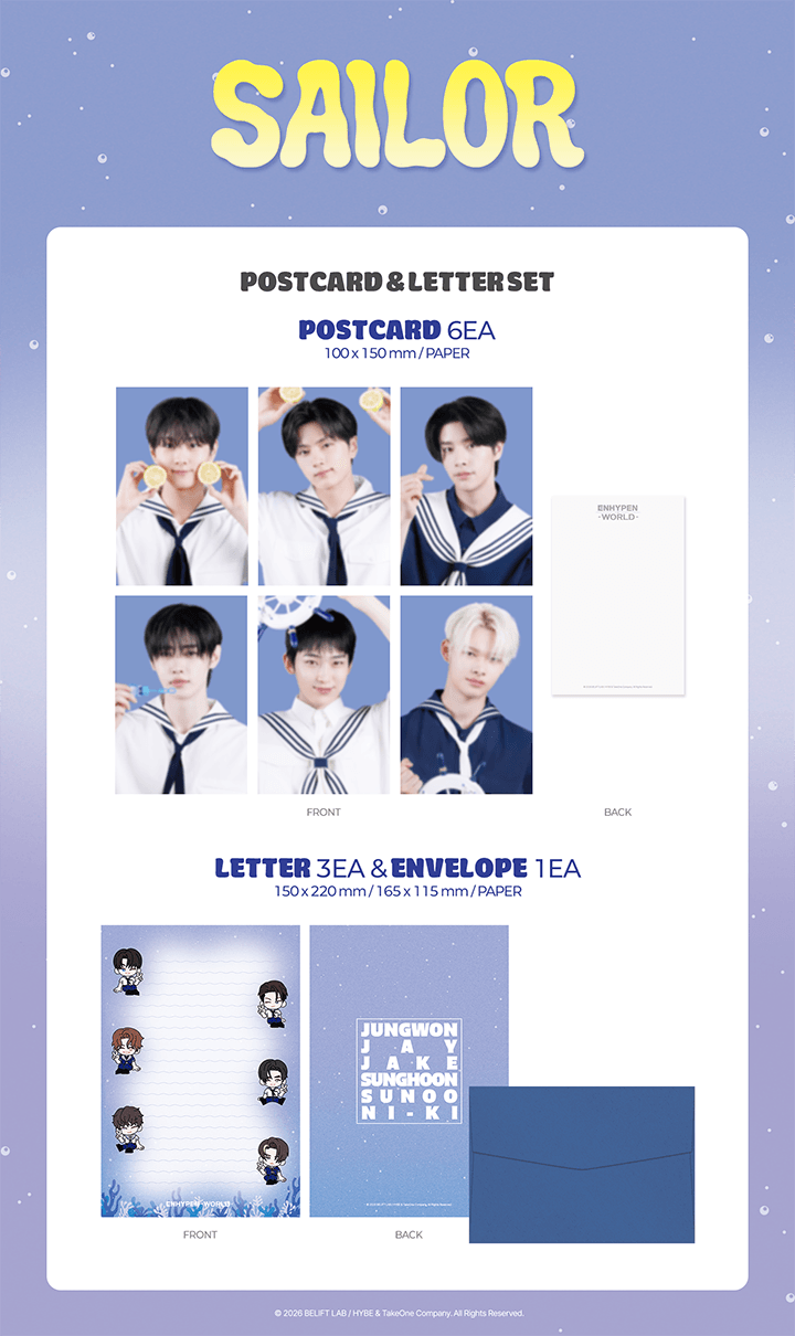 [ENHYPEN WORLD] POSTCARD & LETTER SET 0 detail
