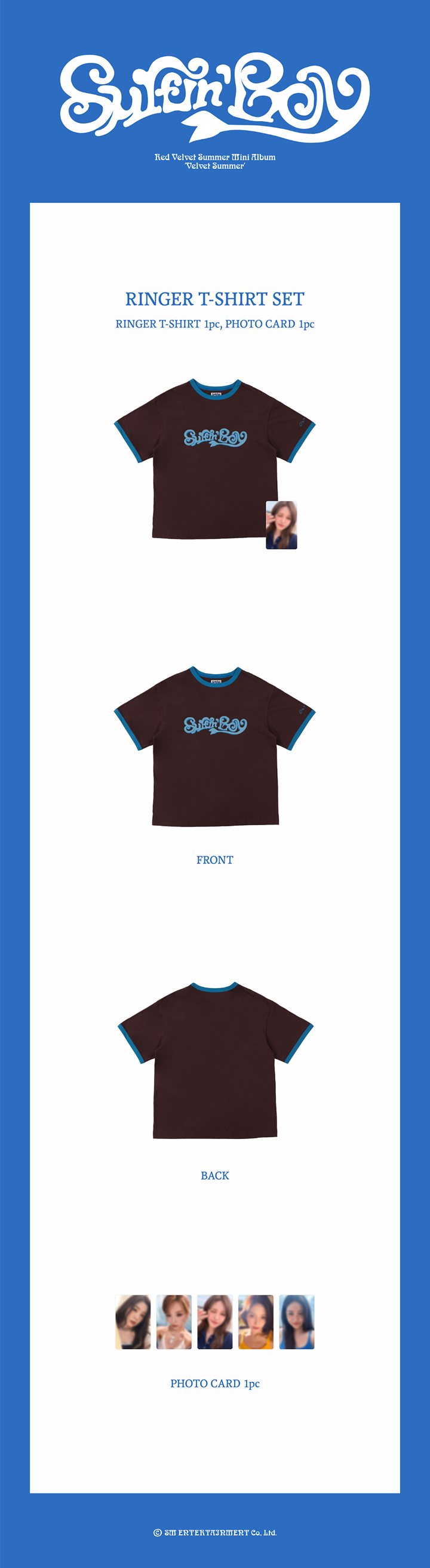 Red Velvet Velvet Summer Ringer T-shirt Set