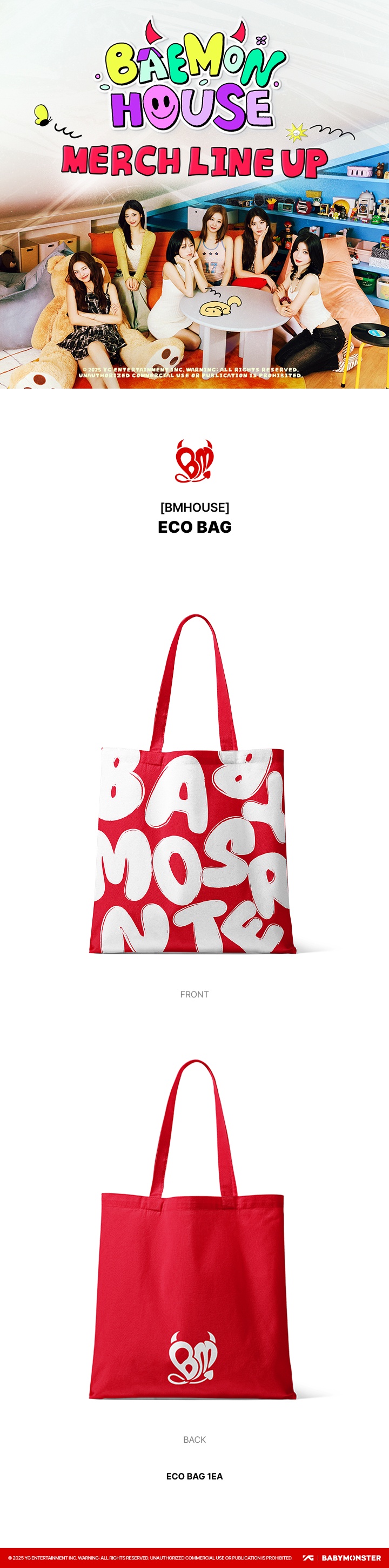 [BMHOUSE] BABYMONSTER ECO BAG  0 detail