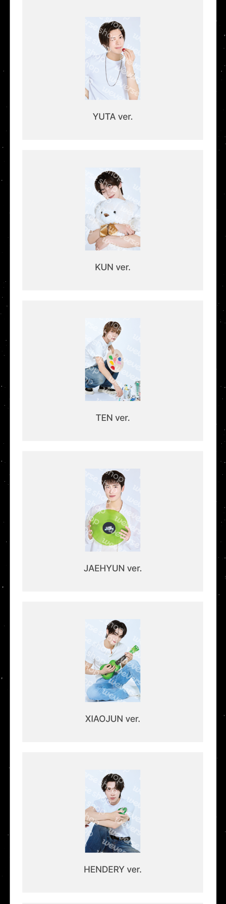 NCT 127 NEO DIMENSION Postcard (C Ver)