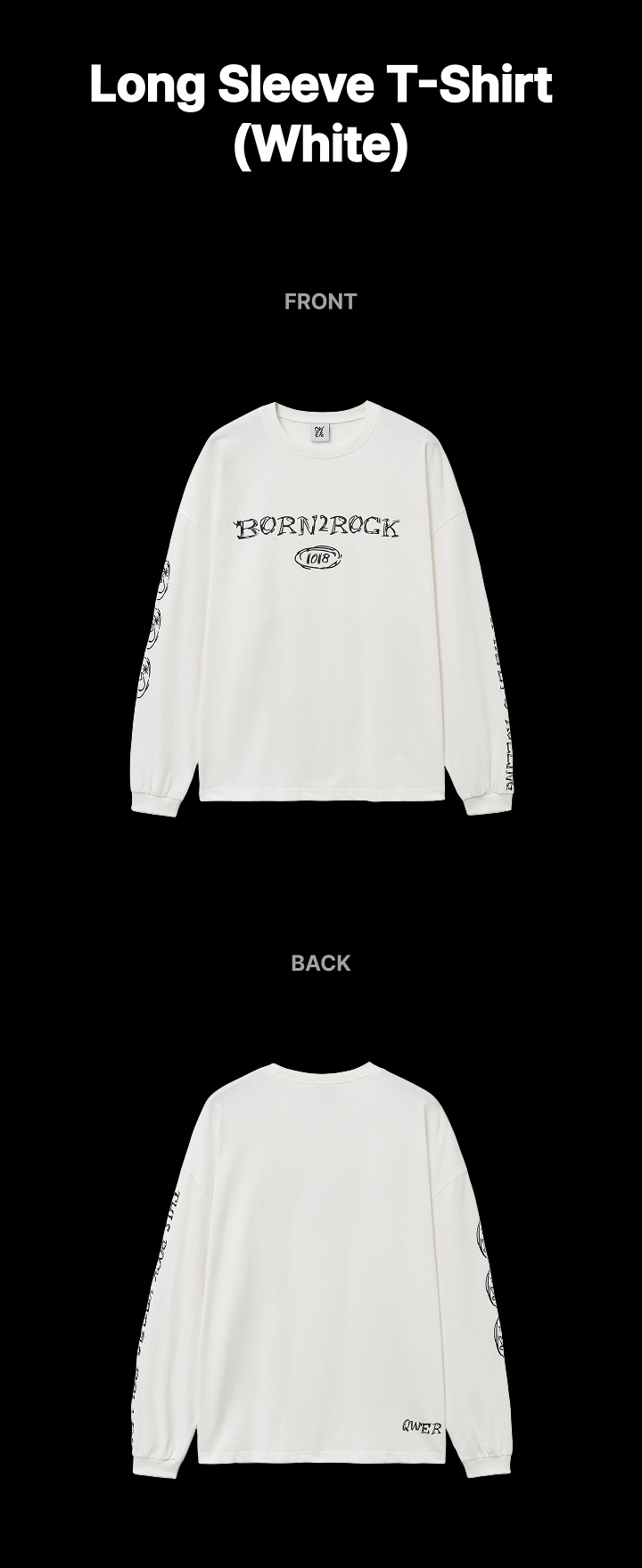 Long Sleeve T-Shirt (White) 2 detail