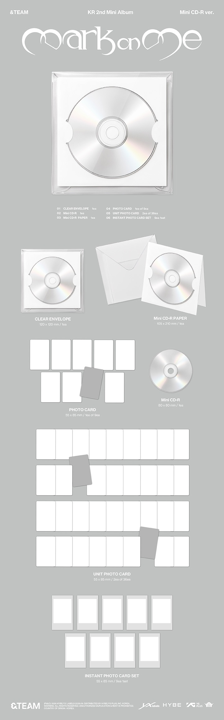 KR 2nd Mini Album 'Mark on Me' - Mini CD-R ver. 1 detail