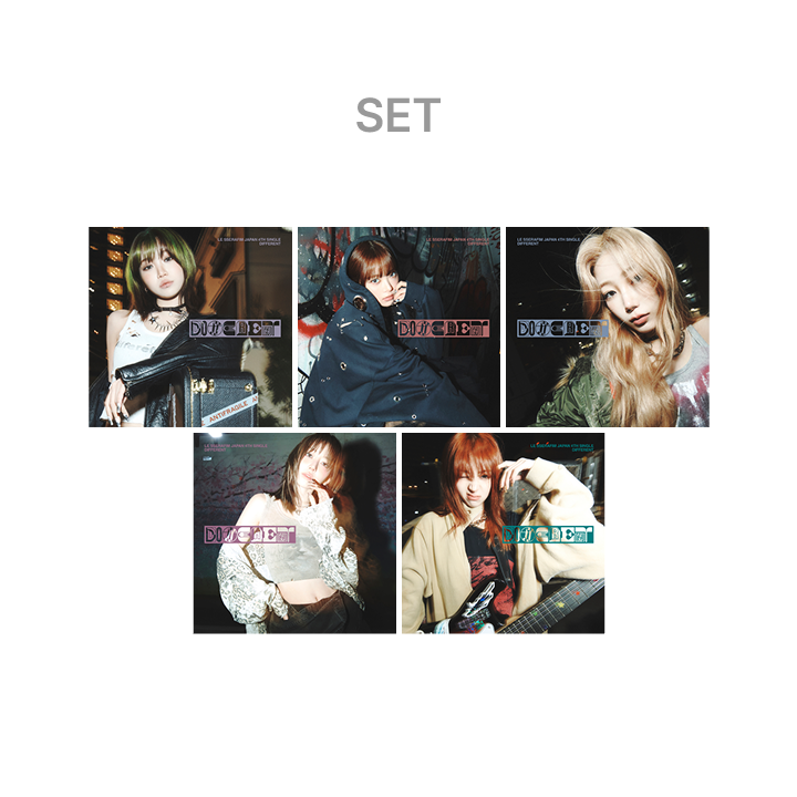 LE SSERAFIM | JAPAN 4th Single 'DIFFERENT' (Solo Jacket 5 SET)